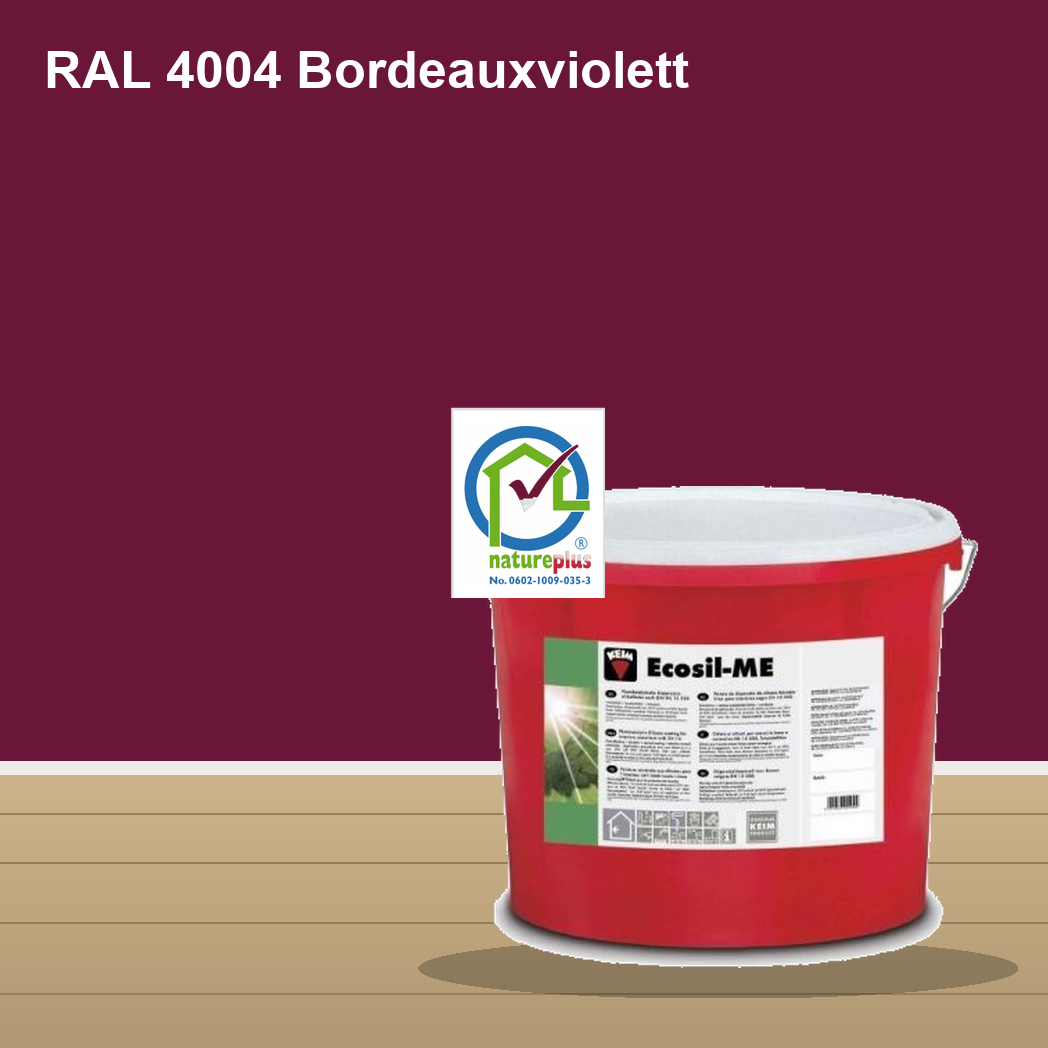 KEIM Ecosil-ME Wandfarbe RAL 4004 Bordeauxviolett – mineralische Silikat-Innenfarbe, online kaufen bei Proma Farben