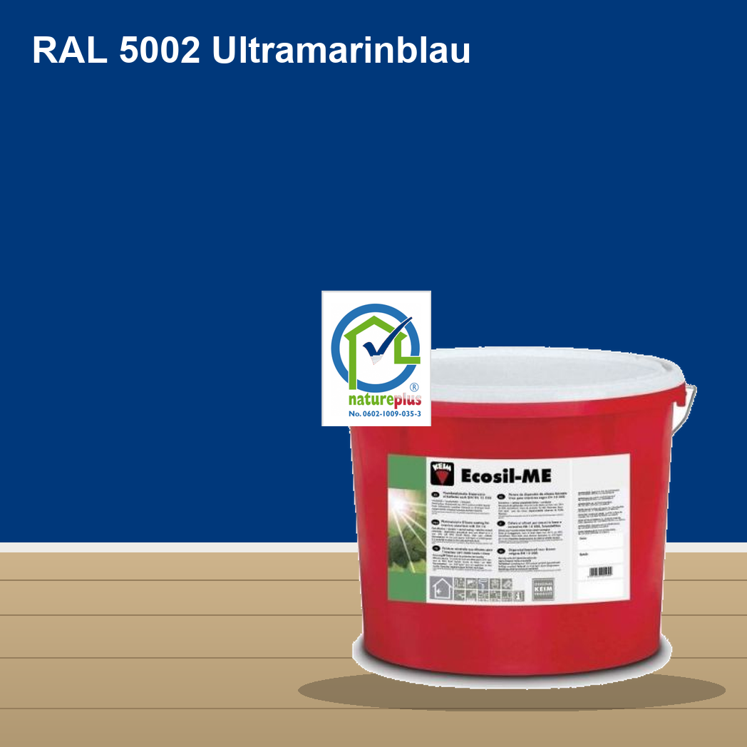 KEIM Ecosil-ME Wandfarbe RAL 5002 Ultramarinblau – mineralische Silikat-Innenfarbe, online kaufen bei Proma Farben