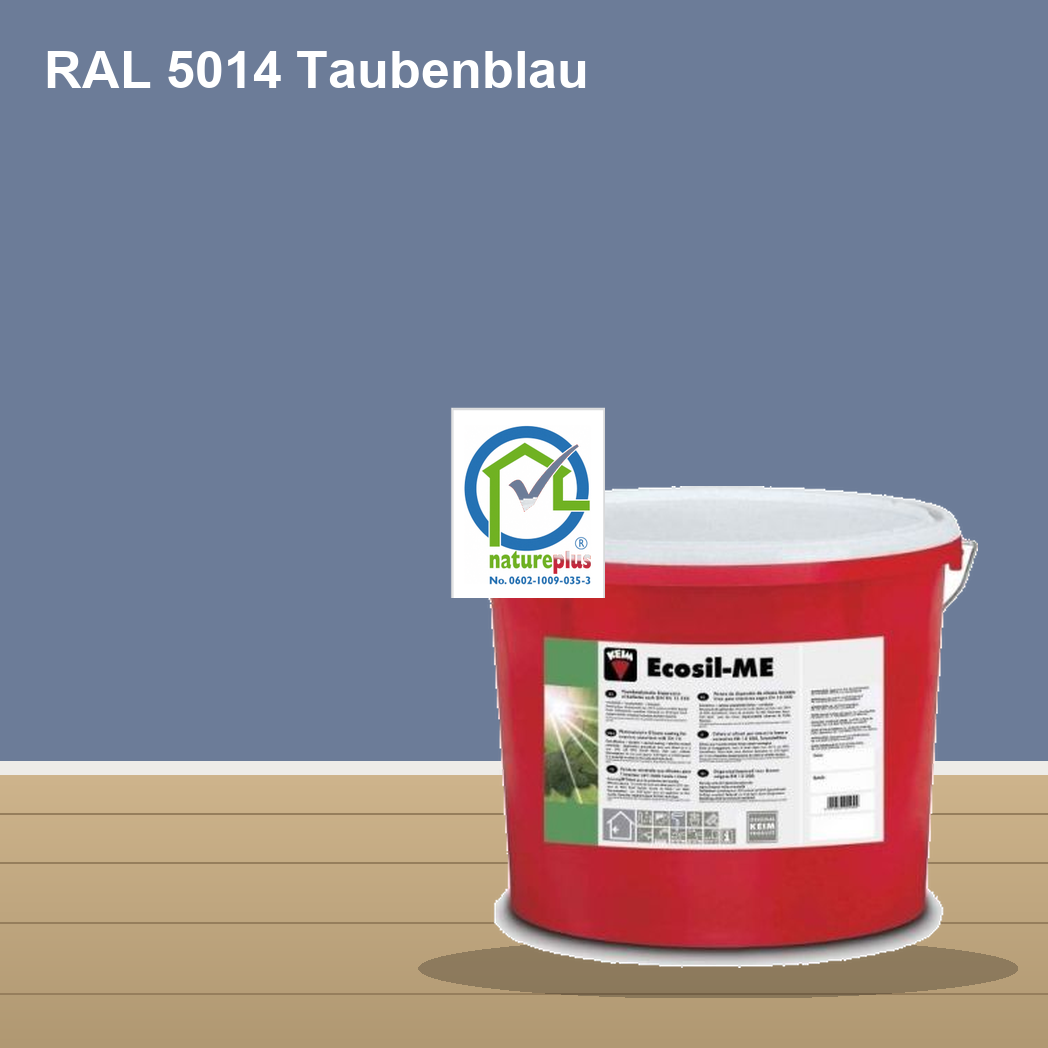 KEIM Ecosil-ME Wandfarbe RAL 5014 Taubenblau – mineralische Silikat-Innenfarbe, online kaufen bei Proma Farben