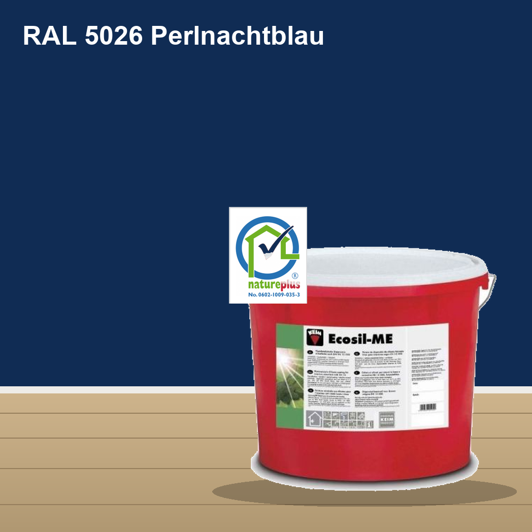 KEIM Ecosil-ME Wandfarbe RAL 5026 Perlnachtblau – mineralische Silikat-Innenfarbe, online kaufen bei Proma Farben