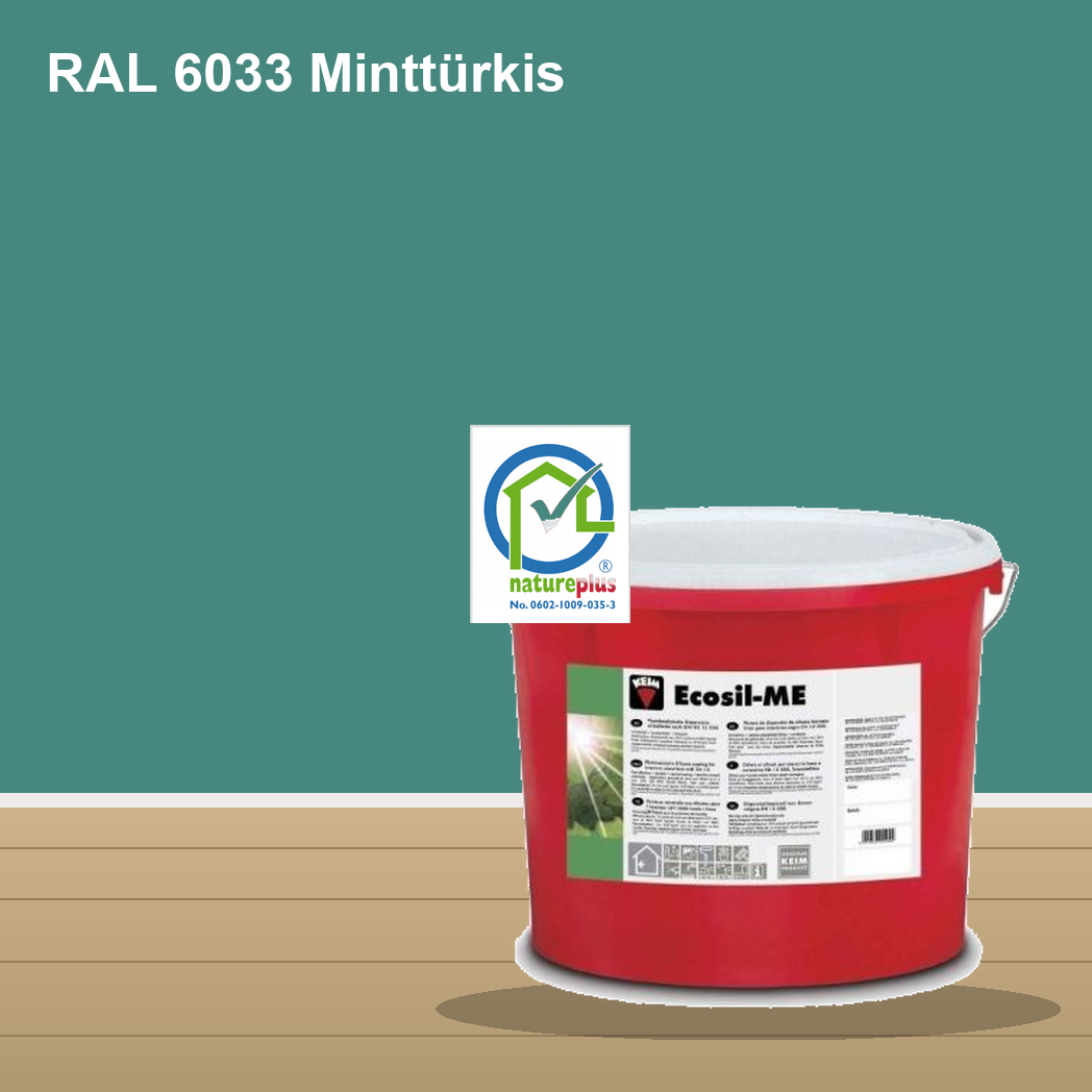 KEIM Ecosil-ME Wandfarbe RAL 6033 Minttürkis – mineralische Silikat-Innenfarbe, online kaufen bei Proma Farben