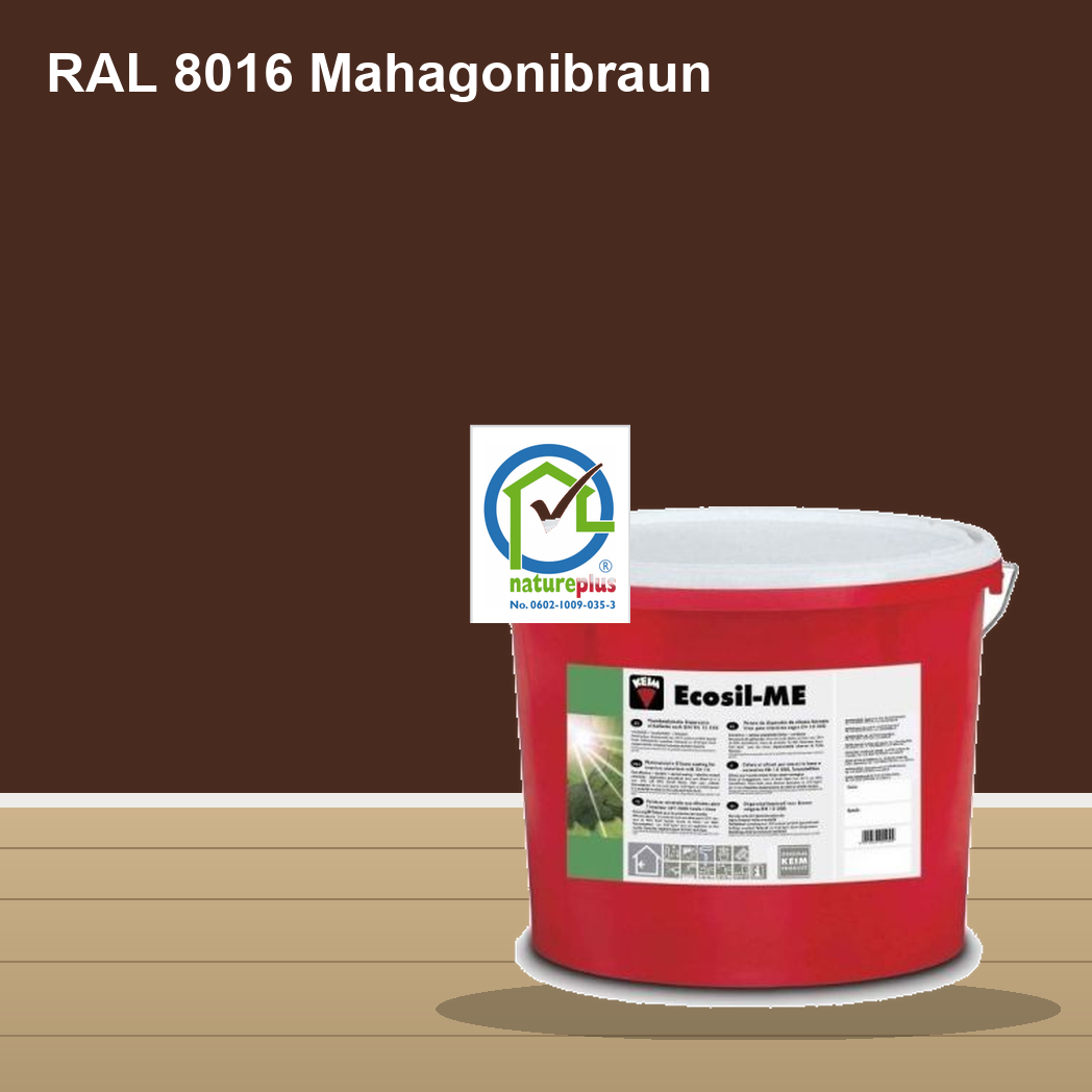 KEIM Ecosil-ME Wandfarbe RAL 8016 Mahagonibraun – mineralische Silikat-Innenfarbe, online kaufen bei Proma Farben