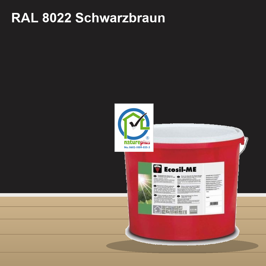 KEIM Ecosil-ME Wandfarbe RAL 8022 Schwarzbraun – mineralische Silikat-Innenfarbe, online kaufen bei Proma Farben