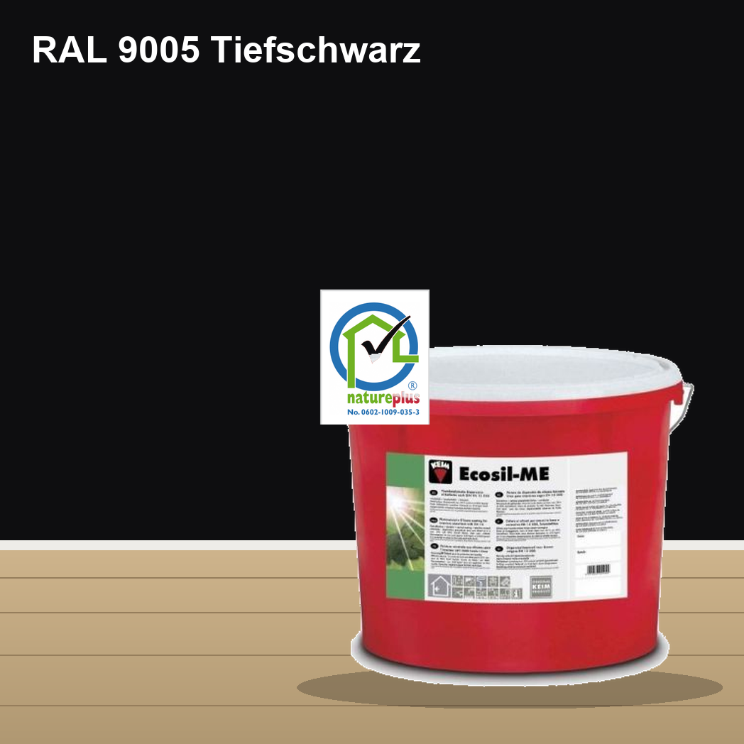 KEIM Ecosil-ME Wandfarbe RAL 9005 Tiefschwarz – mineralische Silikat-Innenfarbe, online kaufen bei Proma Farben