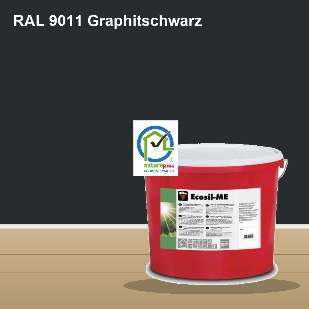 KEIM Ecosil-ME Wandfarbe RAL 9011 Graphitschwarz – mineralische Silikat-Innenfarbe, online kaufen bei Proma Farben