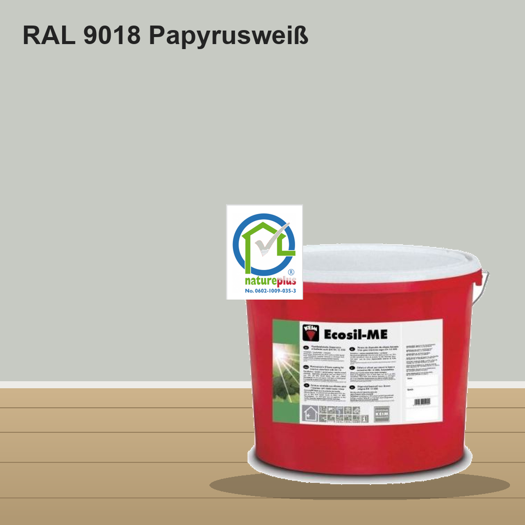 KEIM Ecosil-ME Wandfarbe RAL 9018 Papyrusweiß – mineralische Silikat-Innenfarbe, online kaufen bei Proma Farben