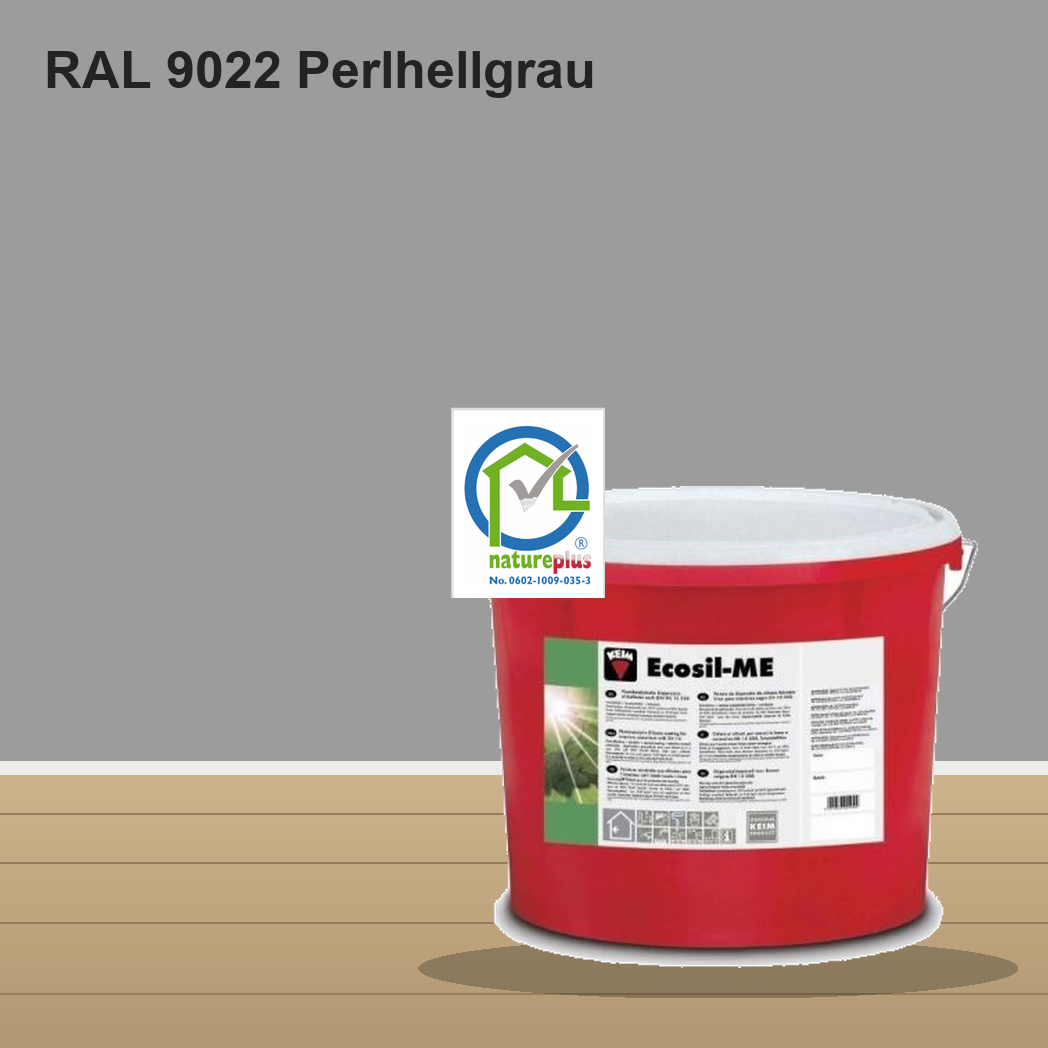KEIM Ecosil-ME Wandfarbe RAL 9022 Perlhellgrau – mineralische Silikat-Innenfarbe, online kaufen bei Proma Farben