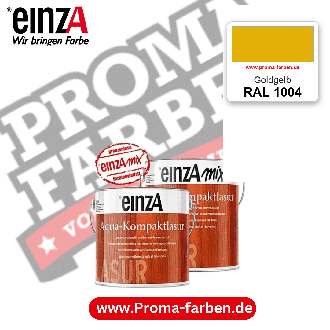 einzA Aqua-Kompaktlasur RAL 1004 Goldgelb – online kaufen bei Proma Farben