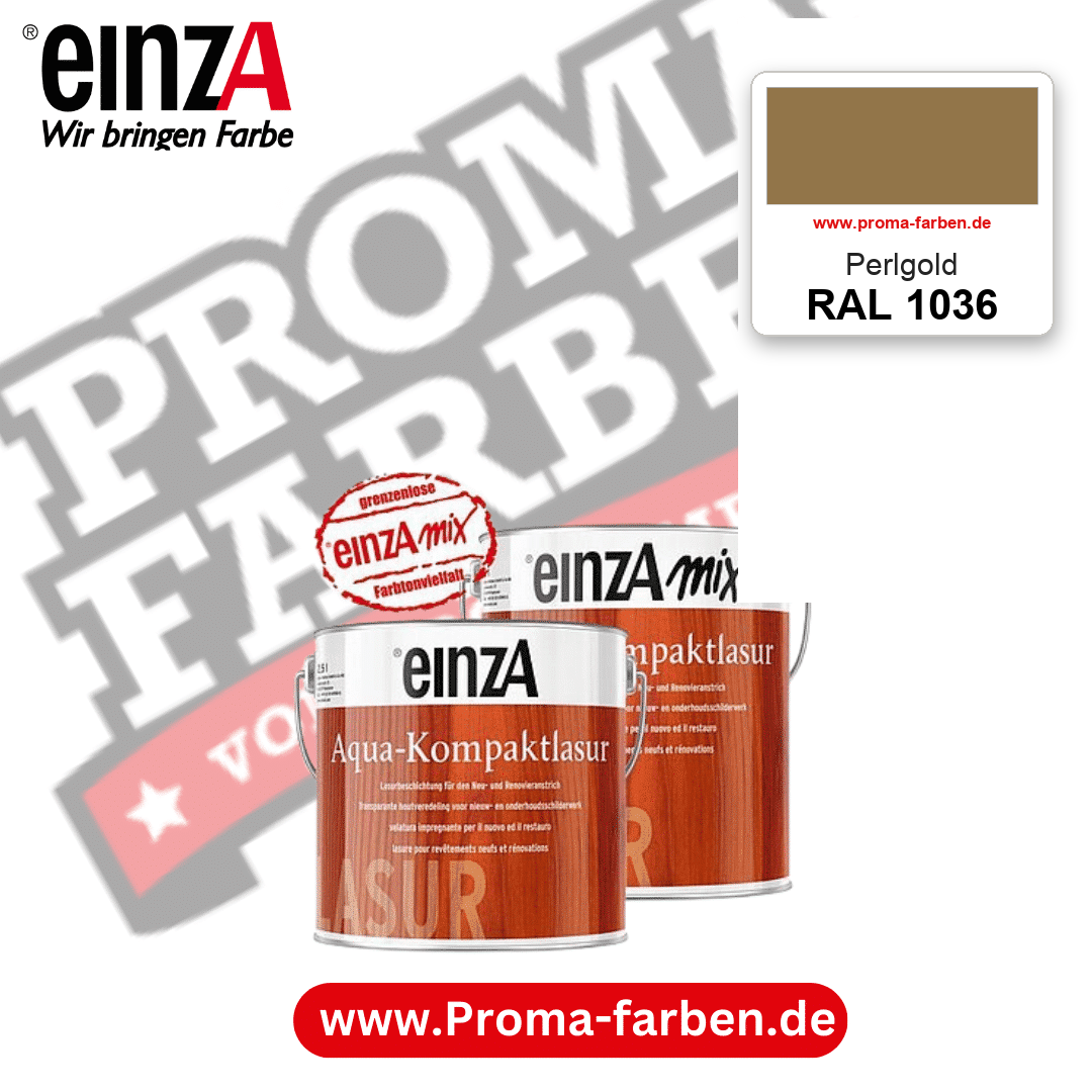 einzA Aqua-Kompaktlasur RAL 1036 Perlgold – online kaufen bei Proma Farben