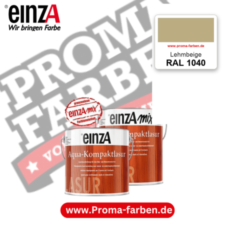 einzA Aqua-Kompaktlasur RAL 1040 Lehmbeige – online kaufen bei Proma Farben