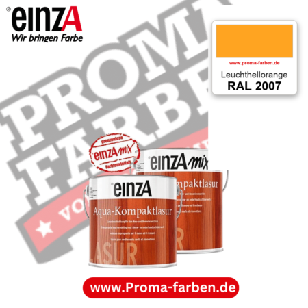 einzA Aqua-Kompaktlasur RAL 2007 Leuchthellorange – online kaufen bei Proma Farben