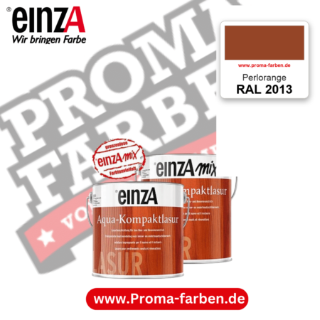 einzA Aqua-Kompaktlasur RAL 2013 Perlorange – online kaufen bei Proma Farben
