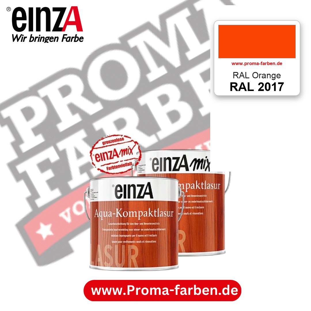 einzA Aqua-Kompaktlasur RAL 2017 RAL Orange – online kaufen bei Proma Farben