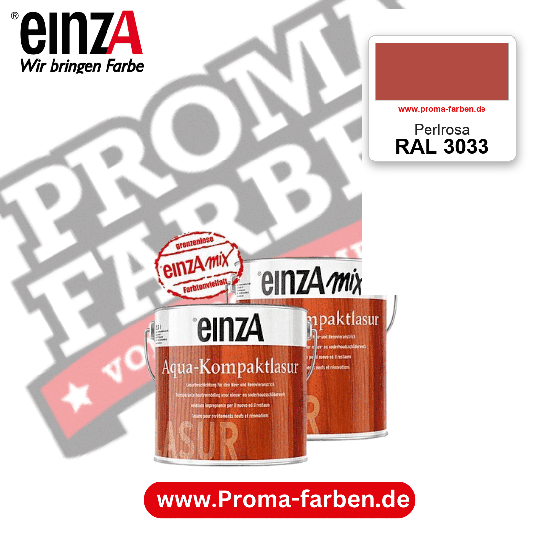 einzA Aqua-Kompaktlasur RAL 3033 Perlrosa – online kaufen bei Proma Farben