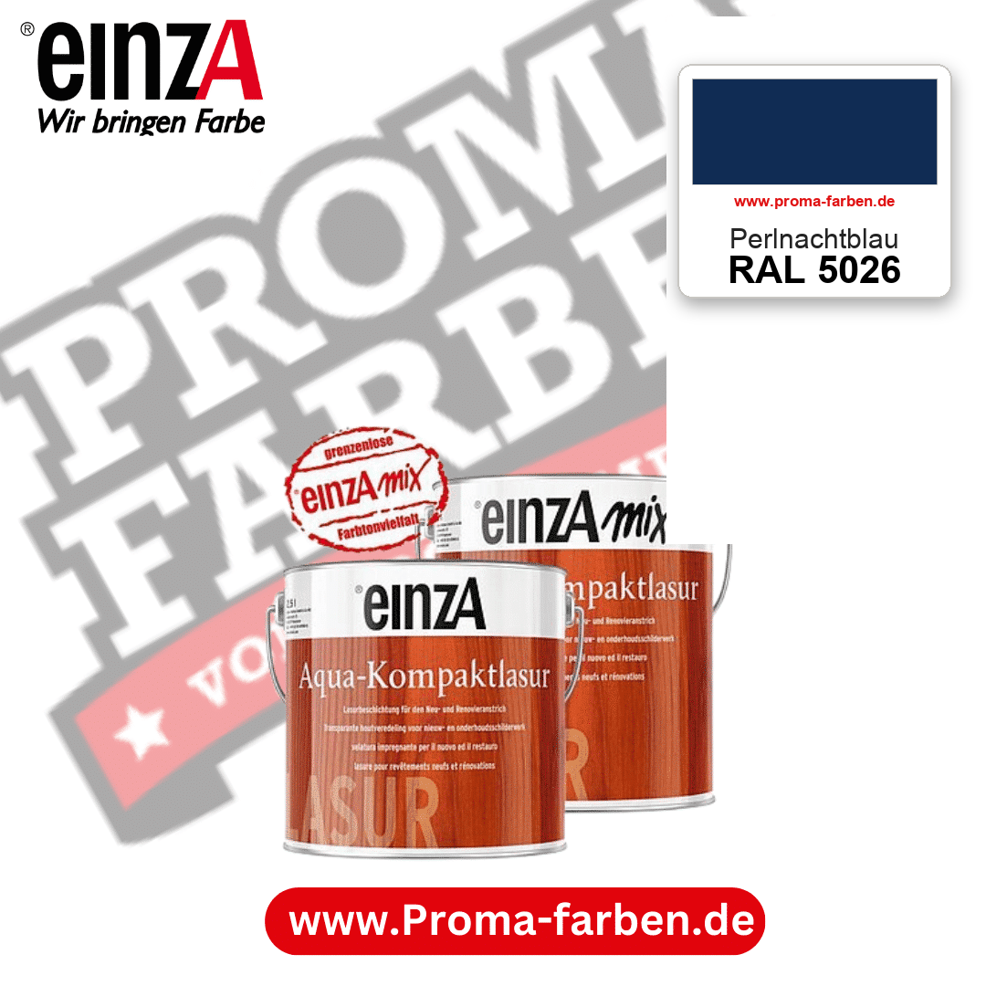 einzA Aqua-Kompaktlasur RAL 5026 Perlnachtblau – online kaufen bei Proma Farben