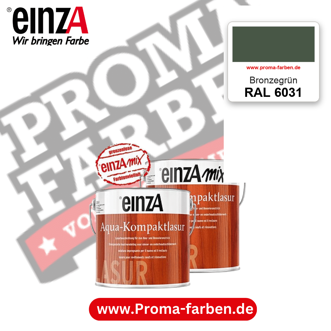 einzA Aqua-Kompaktlasur RAL 6031 Bronzegrün – online kaufen bei Proma Farben