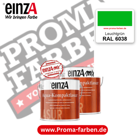 einzA Aqua-Kompaktlasur RAL 6038 Leuchtgrün – online kaufen bei Proma Farben