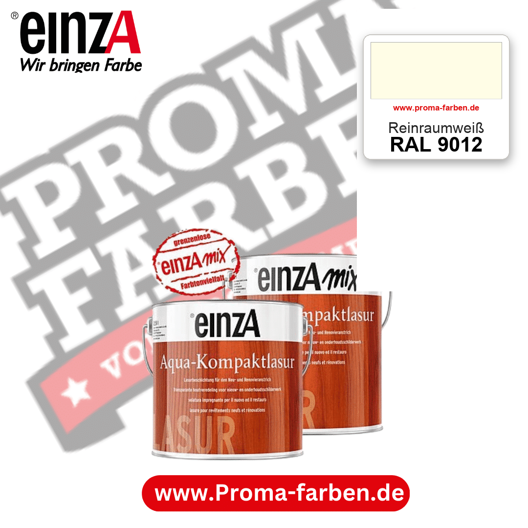 einzA Aqua-Kompaktlasur RAL 9012 Reinraumweiß – online kaufen bei Proma Farben