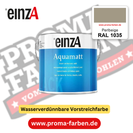 einzA Aquamatt RAL 1035 Perlbeige – matte, wasserverdünnbare Acryl-PU-Lackfarbe, online kaufen bei Proma Farben