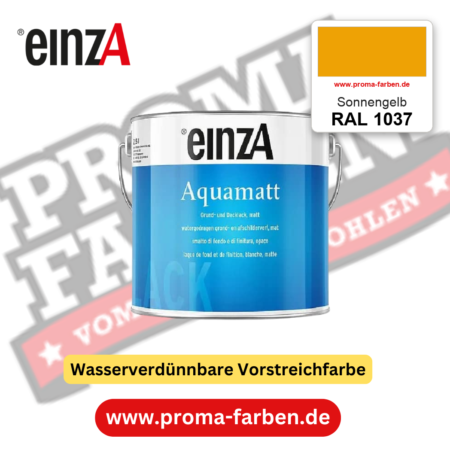 einzA Aquamatt RAL 1037 Sonnengelb – matte, wasserverdünnbare Acryl-PU-Lackfarbe, online kaufen bei Proma Farben