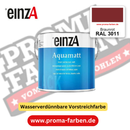 einzA Aquamatt RAL 3011 Braunrot – matte, wasserverdünnbare Acryl-PU-Lackfarbe, online kaufen bei Proma Farben