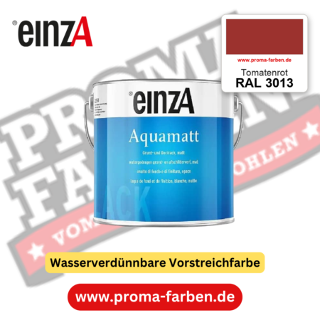 einzA Aquamatt RAL 3013 Tomatenrot – matte, wasserverdünnbare Acryl-PU-Lackfarbe, online kaufen bei Proma Farben