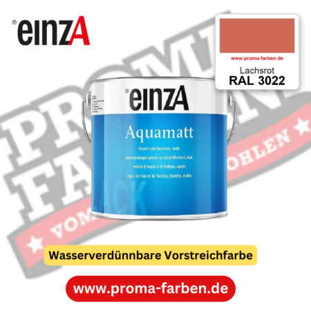 einzA Aquamatt RAL 3022 Lachsrot – matte, wasserverdünnbare Acryl-PU-Lackfarbe, online kaufen bei Proma Farben