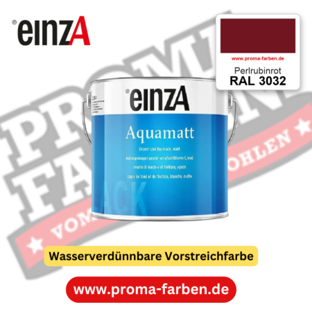 einzA Aquamatt RAL 3032 Perlrubinrot – matte, wasserverdünnbare Acryl-PU-Lackfarbe, online kaufen bei Proma Farben
