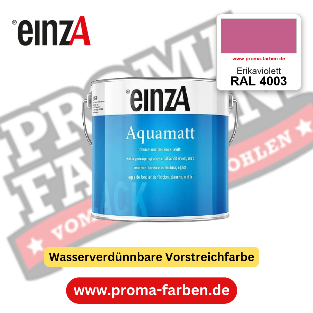 einzA Aquamatt RAL 4003 Erikaviolett – matte, wasserverdünnbare Acryl-PU-Lackfarbe, online kaufen bei Proma Farben