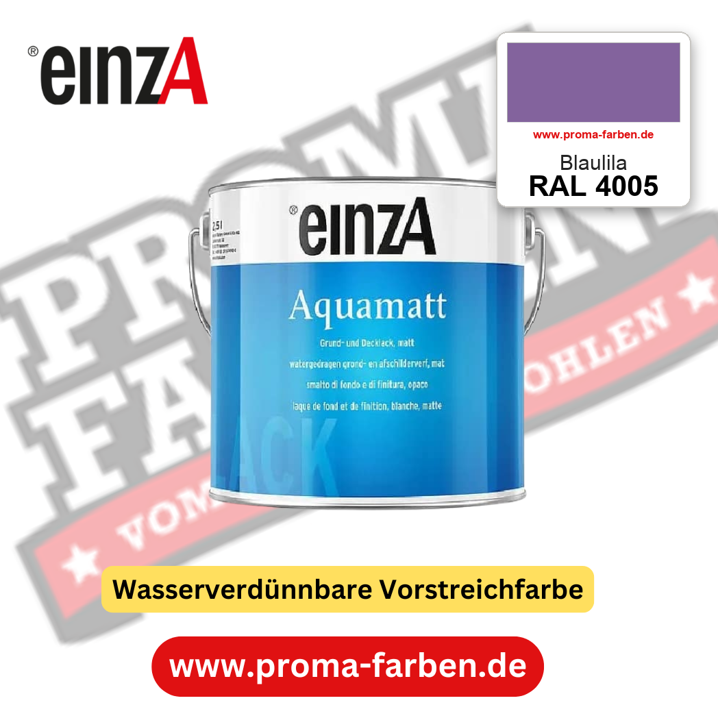 einzA Aquamatt RAL 4005 Blaulila – matte, wasserverdünnbare Acryl-PU-Lackfarbe, online kaufen bei Proma Farben