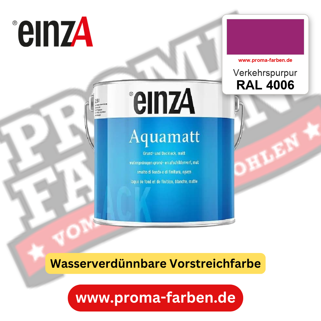 einzA Aquamatt RAL 4006 Verkehrspurpur – matte, wasserverdünnbare Acryl-PU-Lackfarbe, online kaufen bei Proma Farben