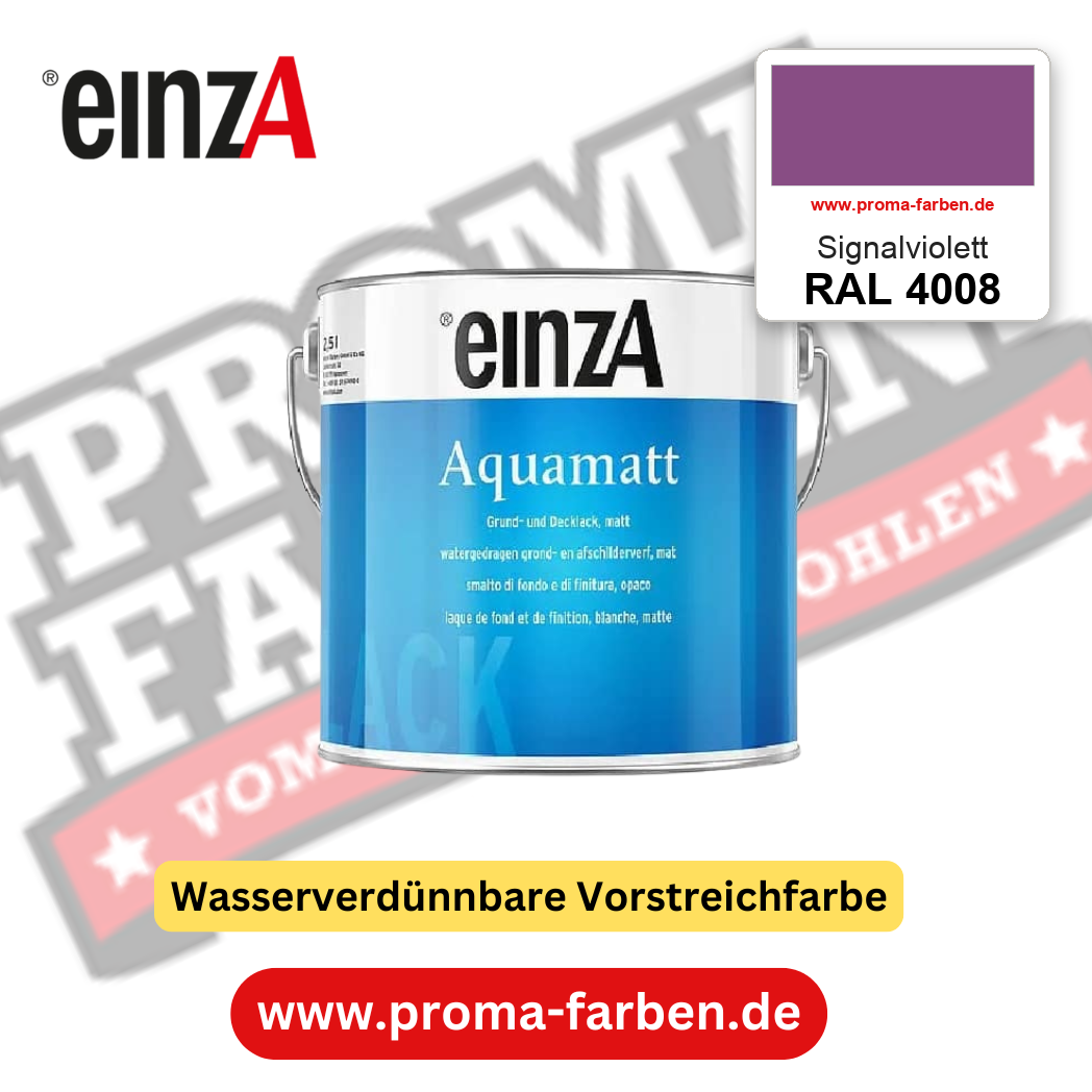 einzA Aquamatt RAL 4008 Signalviolett – matte, wasserverdünnbare Acryl-PU-Lackfarbe, online kaufen bei Proma Farben