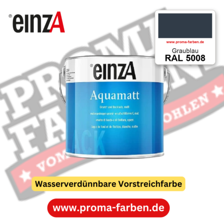 einzA Aquamatt RAL 5008 Graublau – matte, wasserverdünnbare Acryl-PU-Lackfarbe, online kaufen bei Proma Farben