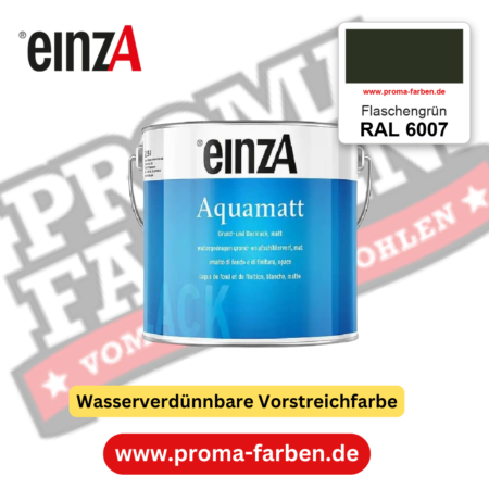 einzA Aquamatt RAL 6007 Flaschengrün – matte, wasserverdünnbare Acryl-PU-Lackfarbe, online kaufen bei Proma Farben