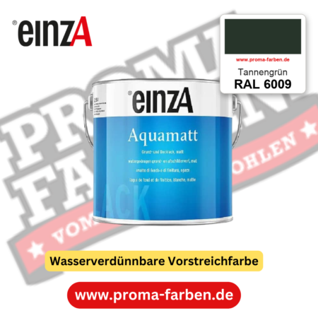 einzA Aquamatt RAL 6009 Tannengrün – matte, wasserverdünnbare Acryl-PU-Lackfarbe, online kaufen bei Proma Farben