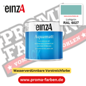 einzA Aquamatt RAL 6027 Lichtgrün – matte, wasserverdünnbare Acryl-PU-Lackfarbe, online kaufen bei Proma Farben