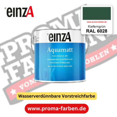 einzA Aquamatt RAL 6028 Kieferngrün – matte, wasserverdünnbare Acryl-PU-Lackfarbe, online kaufen bei Proma Farben