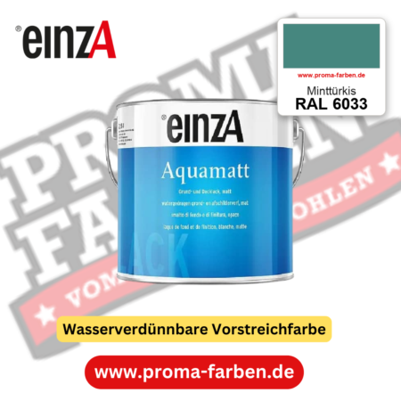 einzA Aquamatt RAL 6033 Minttürkis – matte, wasserverdünnbare Acryl-PU-Lackfarbe, online kaufen bei Proma Farben