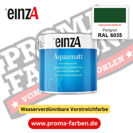 einzA Aquamatt RAL 6035 Perlgrün – matte, wasserverdünnbare Acryl-PU-Lackfarbe, online kaufen bei Proma Farben