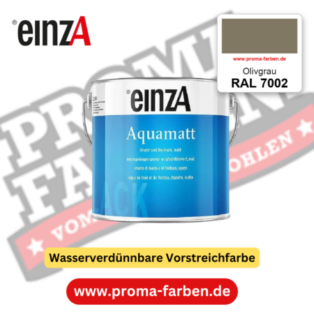 einzA Aquamatt RAL 7002 Olivgrau – matte, wasserverdünnbare Acryl-PU-Lackfarbe, online kaufen bei Proma Farben