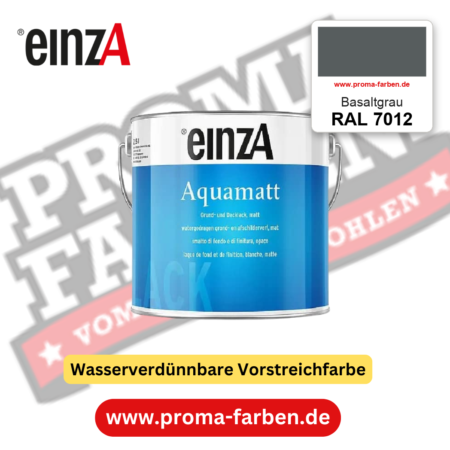 einzA Aquamatt RAL 7012 Basaltgrau – matte, wasserverdünnbare Acryl-PU-Lackfarbe, online kaufen bei Proma Farben