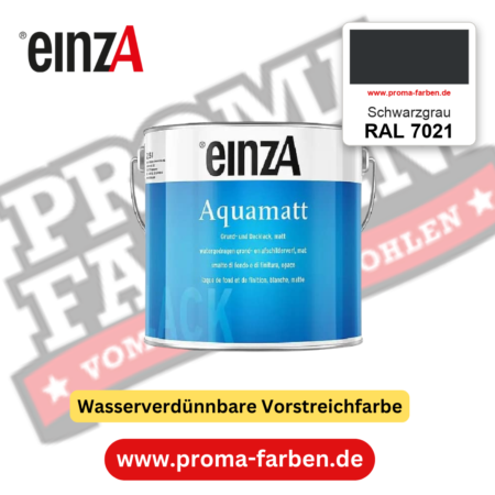 einzA Aquamatt RAL 7021 Schwarzgrau – matte, wasserverdünnbare Acryl-PU-Lackfarbe, online kaufen bei Proma Farben
