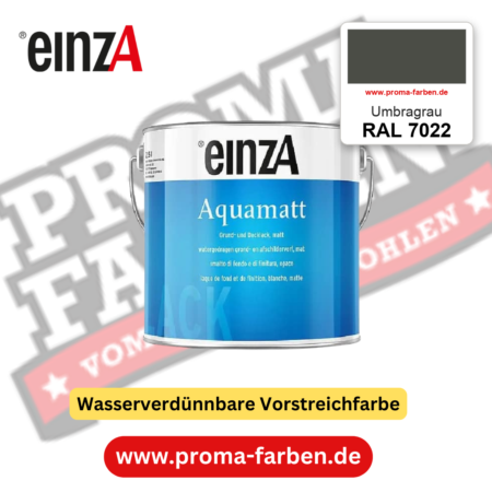 einzA Aquamatt RAL 7022 Umbragrau – matte, wasserverdünnbare Acryl-PU-Lackfarbe, online kaufen bei Proma Farben