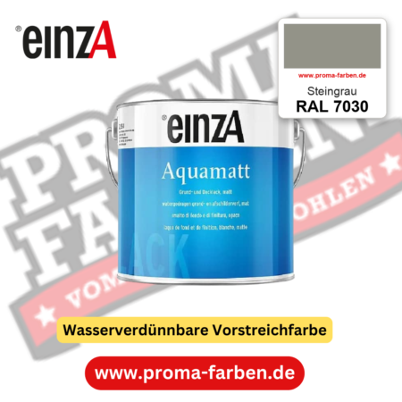einzA Aquamatt RAL 7030 Steingrau – matte, wasserverdünnbare Acryl-PU-Lackfarbe, online kaufen bei Proma Farben