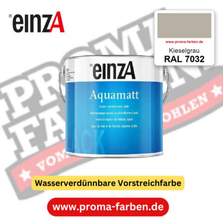 einzA Aquamatt RAL 7032 Kieselgrau – matte, wasserverdünnbare Acryl-PU-Lackfarbe, online kaufen bei Proma Farben