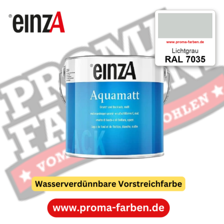einzA Aquamatt RAL 7035 Lichtgrau – matte, wasserverdünnbare Acryl-PU-Lackfarbe, online kaufen bei Proma Farben