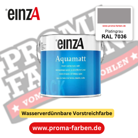 einzA Aquamatt RAL 7036 Platingrau – matte, wasserverdünnbare Acryl-PU-Lackfarbe, online kaufen bei Proma Farben