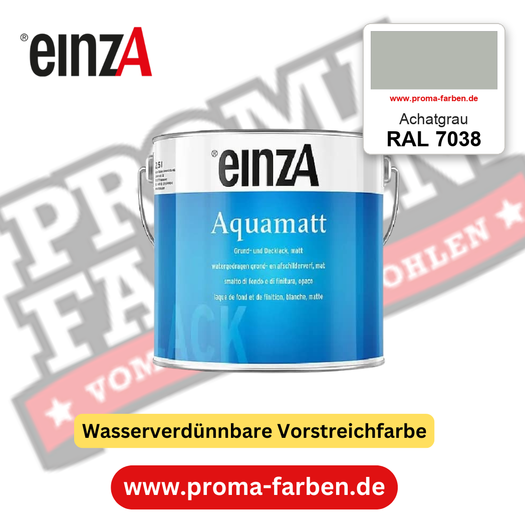 einzA Aquamatt RAL 7038 Achatgrau – matte, wasserverdünnbare Acryl-PU-Lackfarbe, online kaufen bei Proma Farben