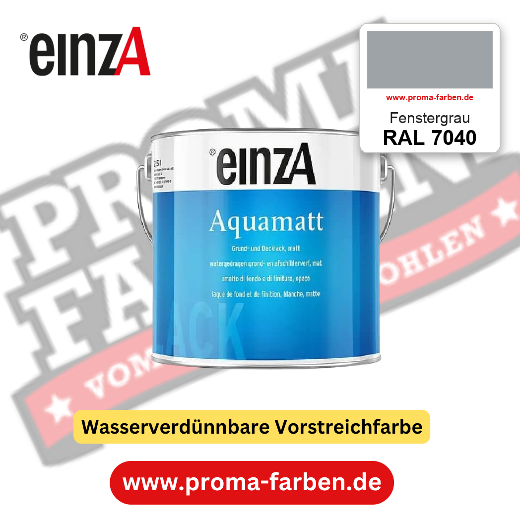 einzA Aquamatt RAL 7040 Fenstergrau – matte, wasserverdünnbare Acryl-PU-Lackfarbe, online kaufen bei Proma Farben