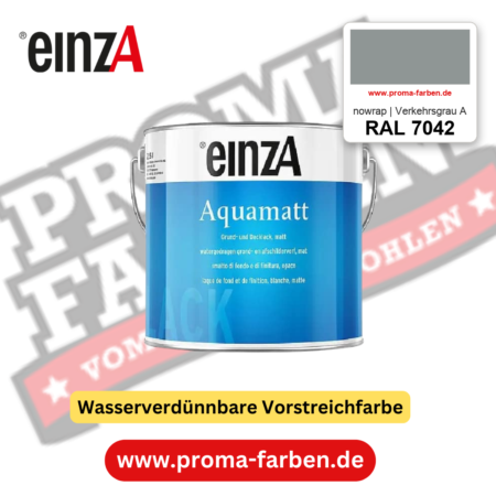 einzA Aquamatt RAL 7042 nowrap | Verkehrsgrau A – matte, wasserverdünnbare Acryl-PU-Lackfarbe, online kaufen bei Proma Farben